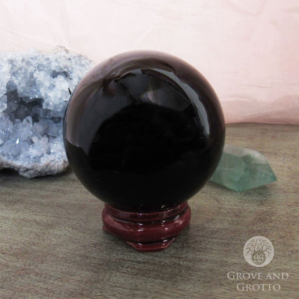 Black Crystal Ball (50 mm) - Grove and Grotto